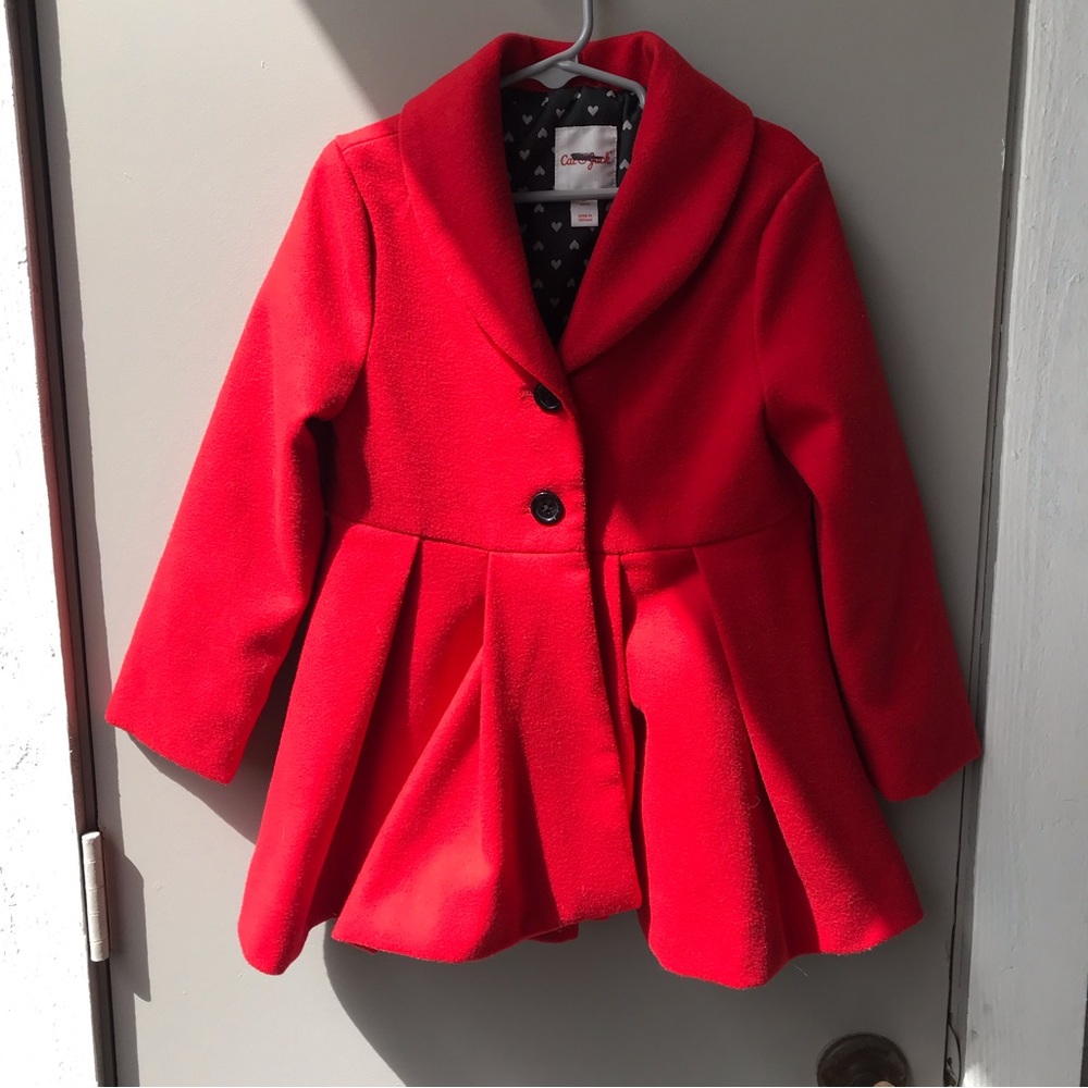 Cat & Jack Girl 5T Red Peacoat